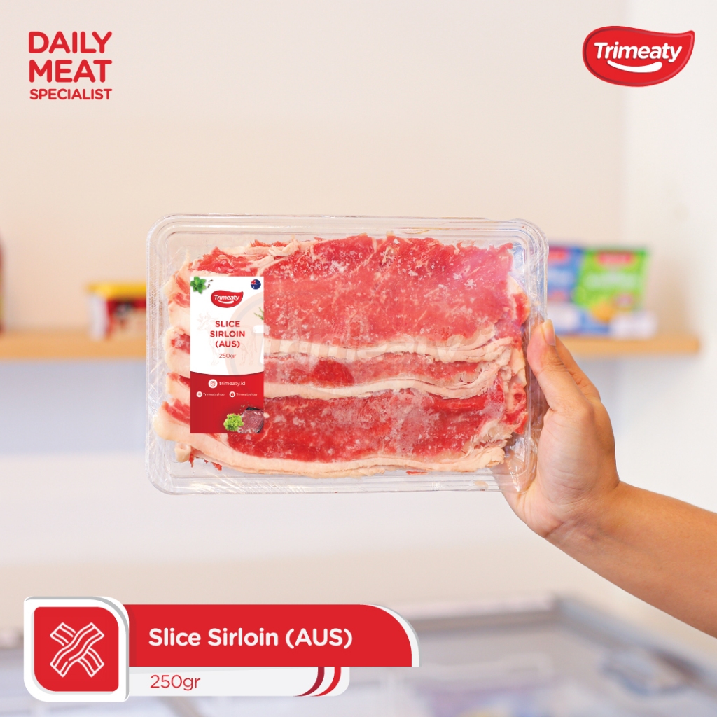 

Slice Sirloin AUS / Daging Slice Bagian Has Luar / Striploin Australia 250gr