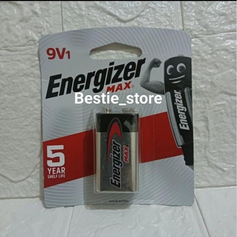 Baterai kotak Energizer Max 9 Volt_Battery Batre 9 Volt_Alkaline baterai 9V original