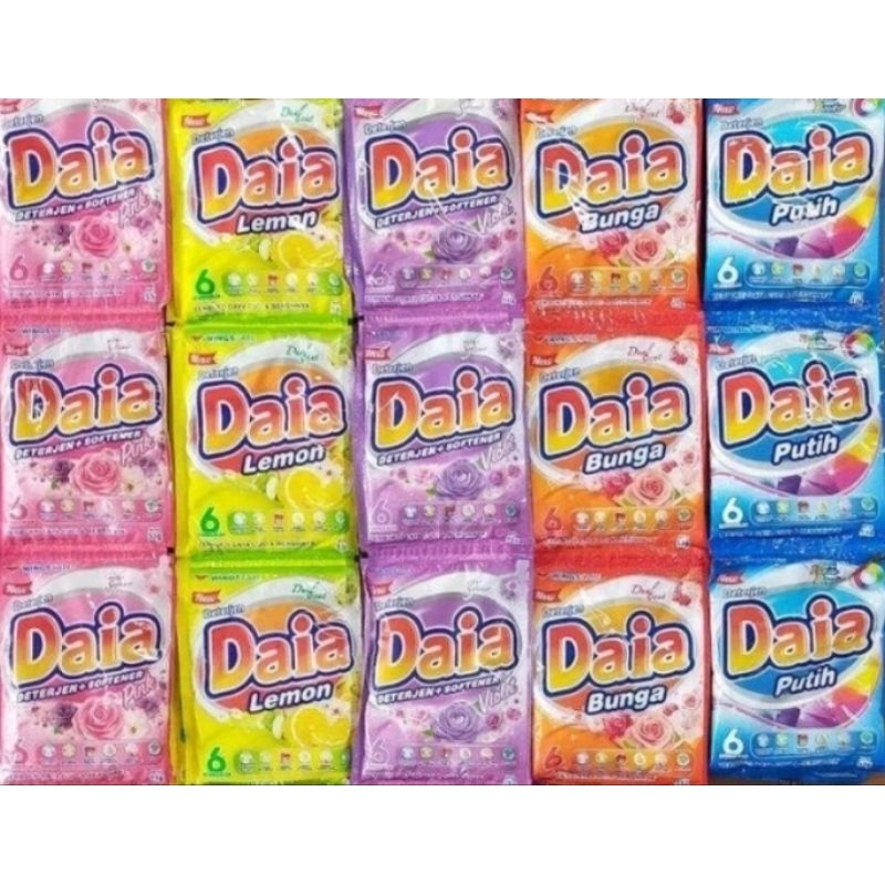 Daia Sabun bubuk 46 gram sachet/renceng isi 6 pcs