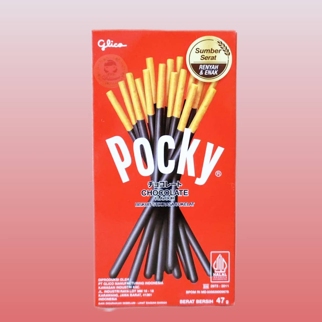 

Glico Pocky Chocolate biskuit Stik Cokelat 47gr