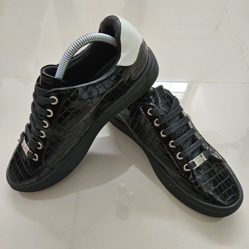Sepatu Second Branded Phillip Plein Kulit Buaya Size 41 Insole 25,5cm
