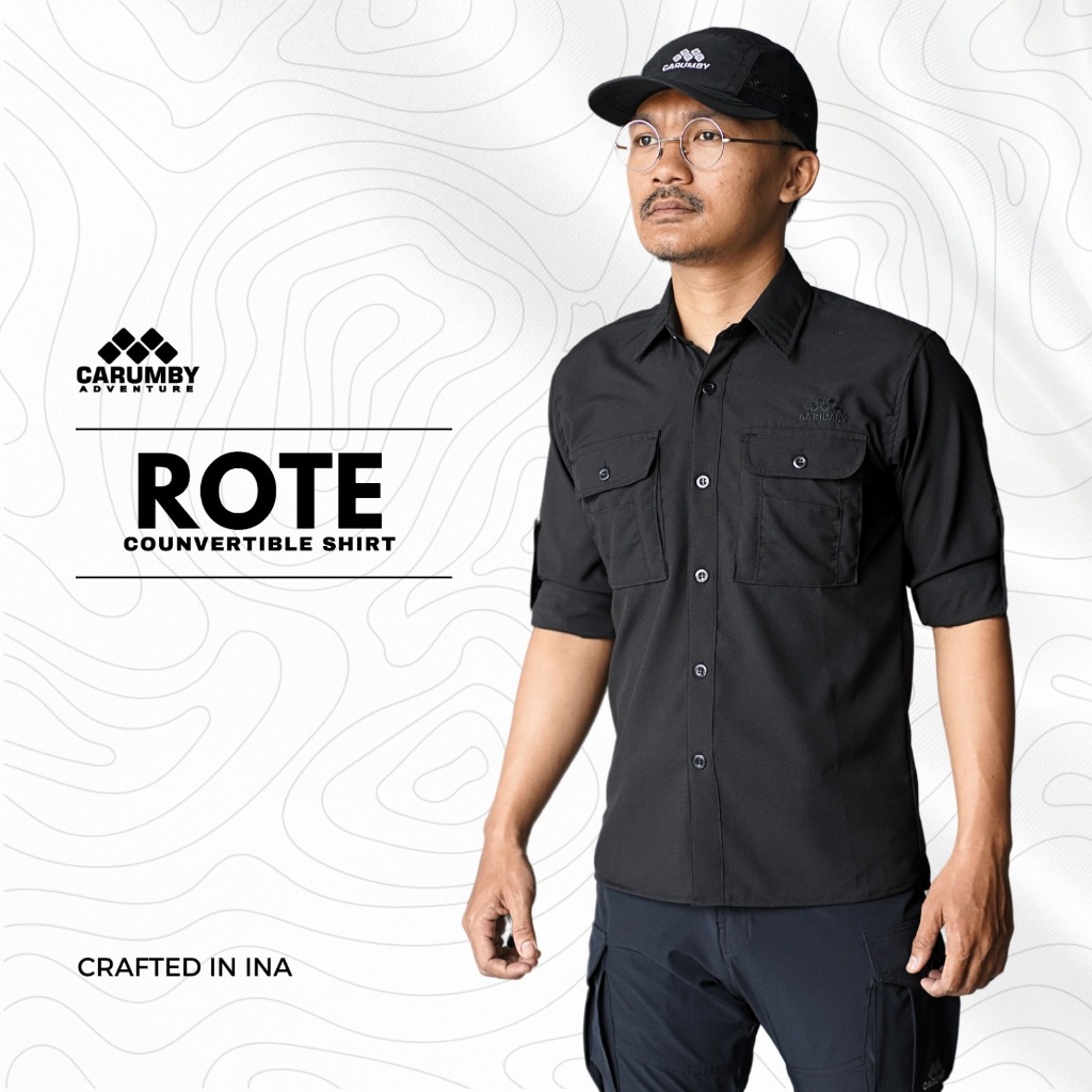 Kemeja Lapangan Cargo Carumby Rote Outdoor Adventure Quickdry Hem Pria Wanita Unisex