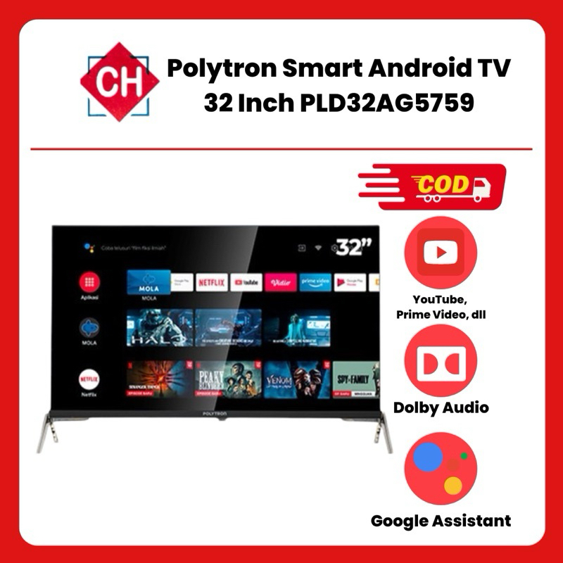 Polytron Smart TV Android TV 32 Inch PLD32AG5759