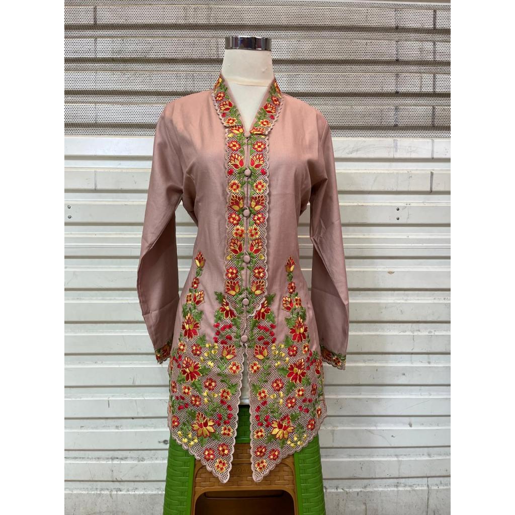 Kebaya Encim Kartini Motif Bunga / Kebaya Bunga Encim Batik / Kebaya Pesta untuk Sekolah / Kebaya PN