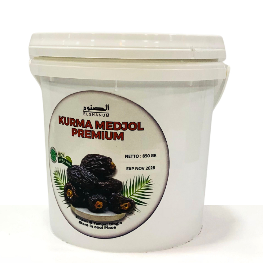 

Kurma Medjool California 850gr Organic Ember / Kurma Medjol Palestine / Kurma Medjool Natural Delights California Kemasan Ember