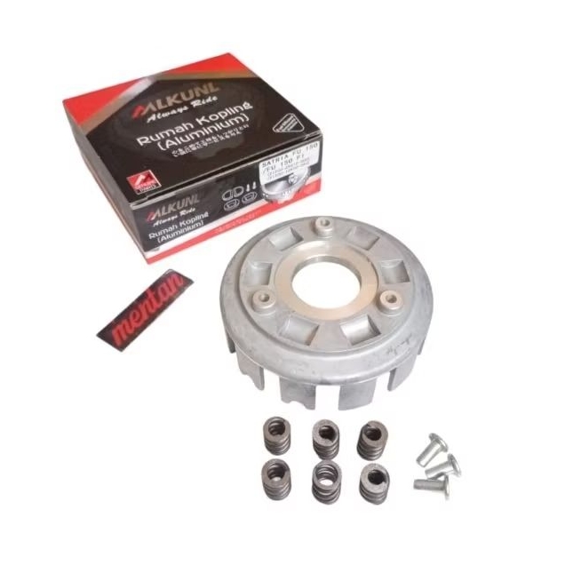 RUMAH KOPLING ALUMUNIUM SET PLUS PER KOPLING SATRIA FU 150 KARBU SATRIA FU 150 FI GSX 150