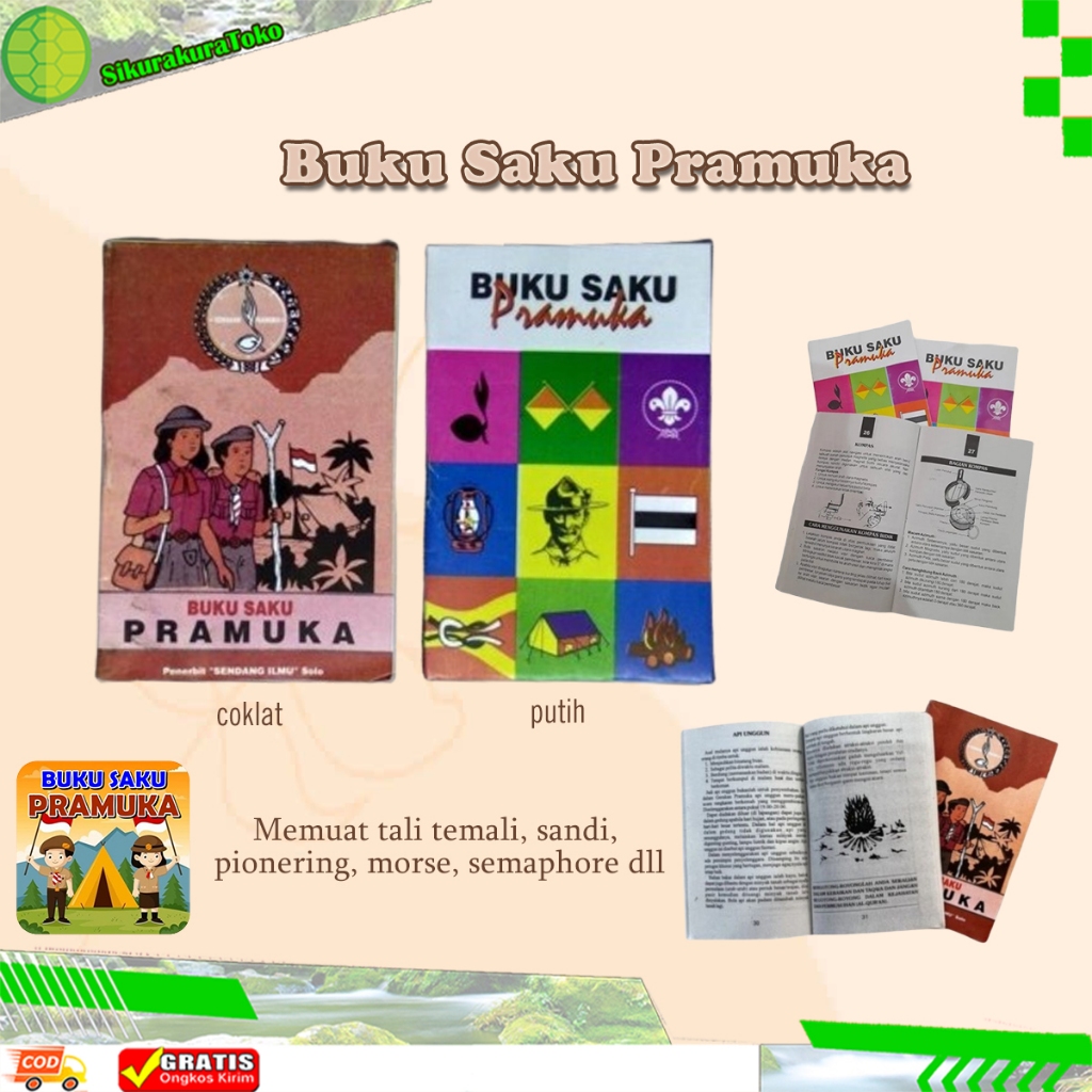

(SDA) Buku Saku Pramuka Lengkap Anak Sekolah SKU Untuk Siaga Penggalang dan Penegak SKK SD SMP SMA BSP Sampul Putih Coklat Biru Isi Sesuai kwarnas