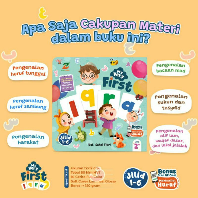 

Buku IQRO Jilid 1-6 Full Warna Motif Gambar Bonus Scan Audio