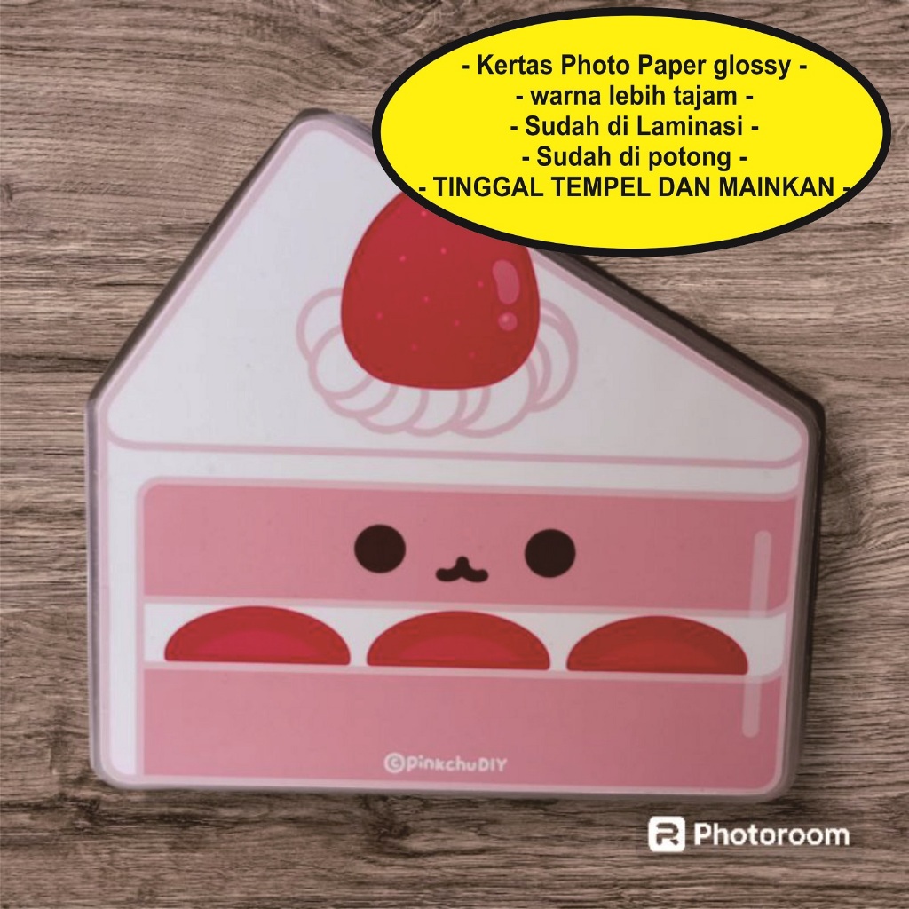 [laminasi] squishy book/ paper doll book/ quite book strawberry cake