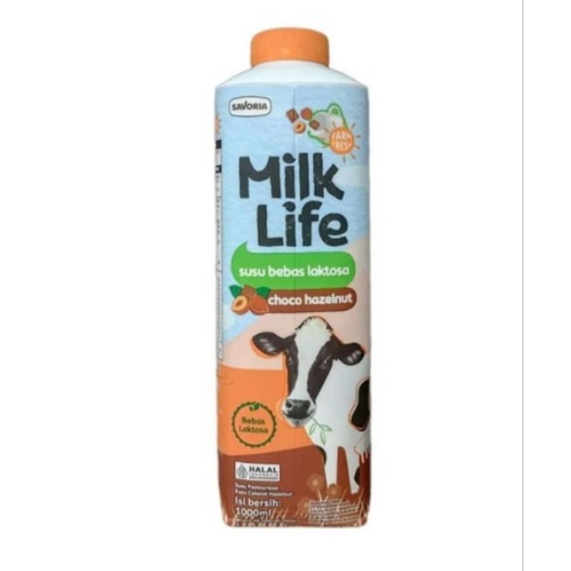 

Milk Life susu bebas laktosa ESL Lactose free choco hazelnut 1 liter