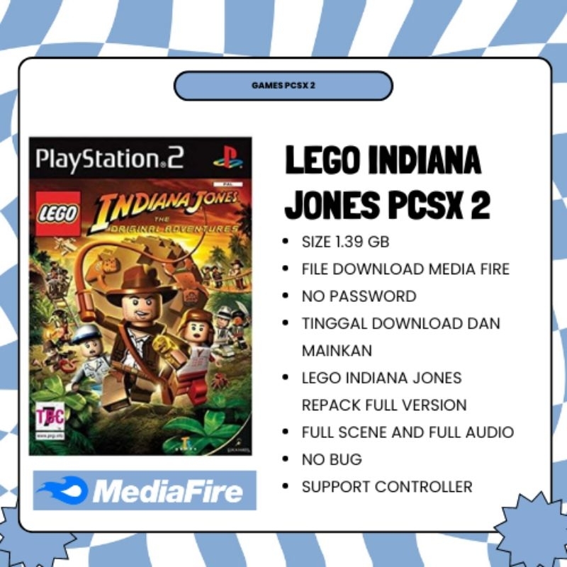 Lego Indiana Jones  PS2 - GAME FOR PC - GAME FOR LAPTOP - EMULATOR PCSX2