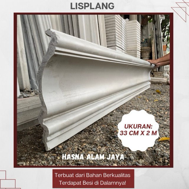 Lisplang beton 33 cm x 2 m, lisplang, lisplang beton, lis profil, lisplang cor beton, lisplang minim