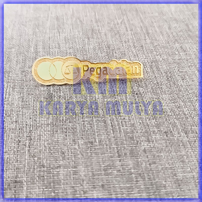 Pin Pegadaian Warna Gold Pin Logo Pegadaian- Karya Mulya