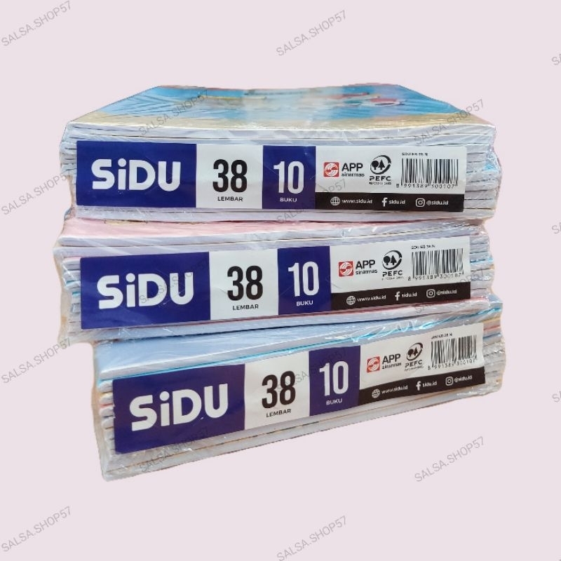 

Buku Tulis SIDU Sinar Dunia 38 Lembar Pak isi 10 Buku - 1 Pak - SIDU 38