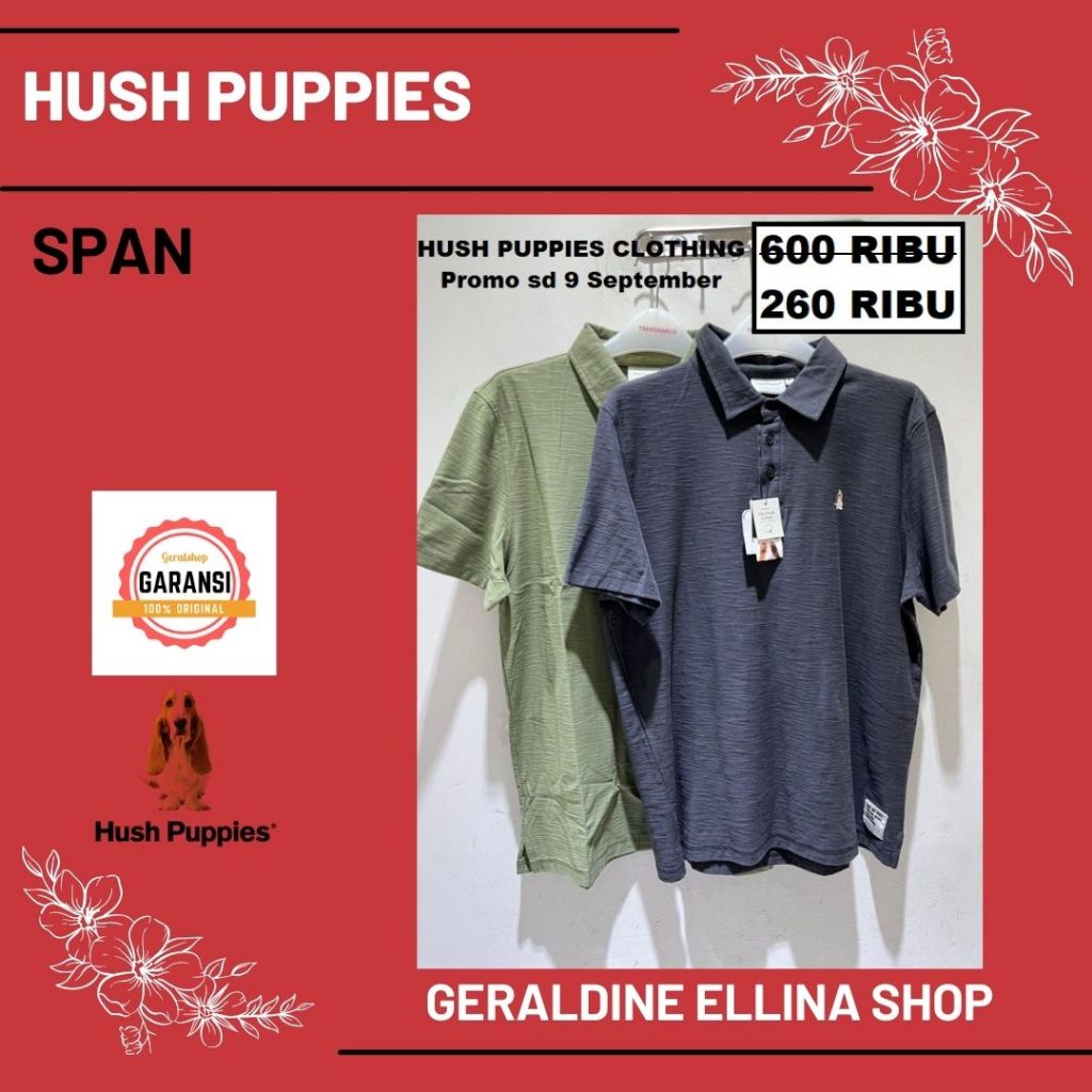 Kaos pria Hush Puppies original SALE seri SPAN