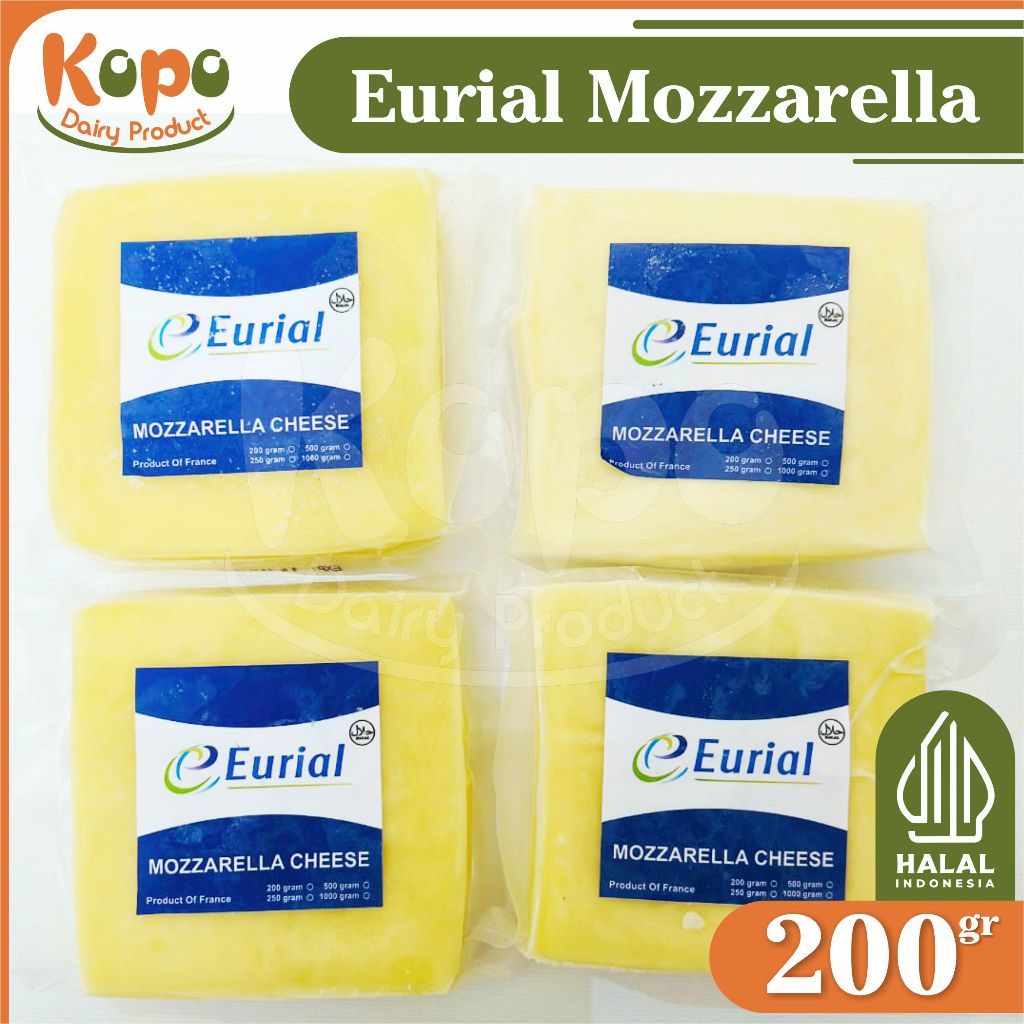 

Keju Mozzarella Eurial - Mozzarella Chesse - Eurial Chesse (200gr)