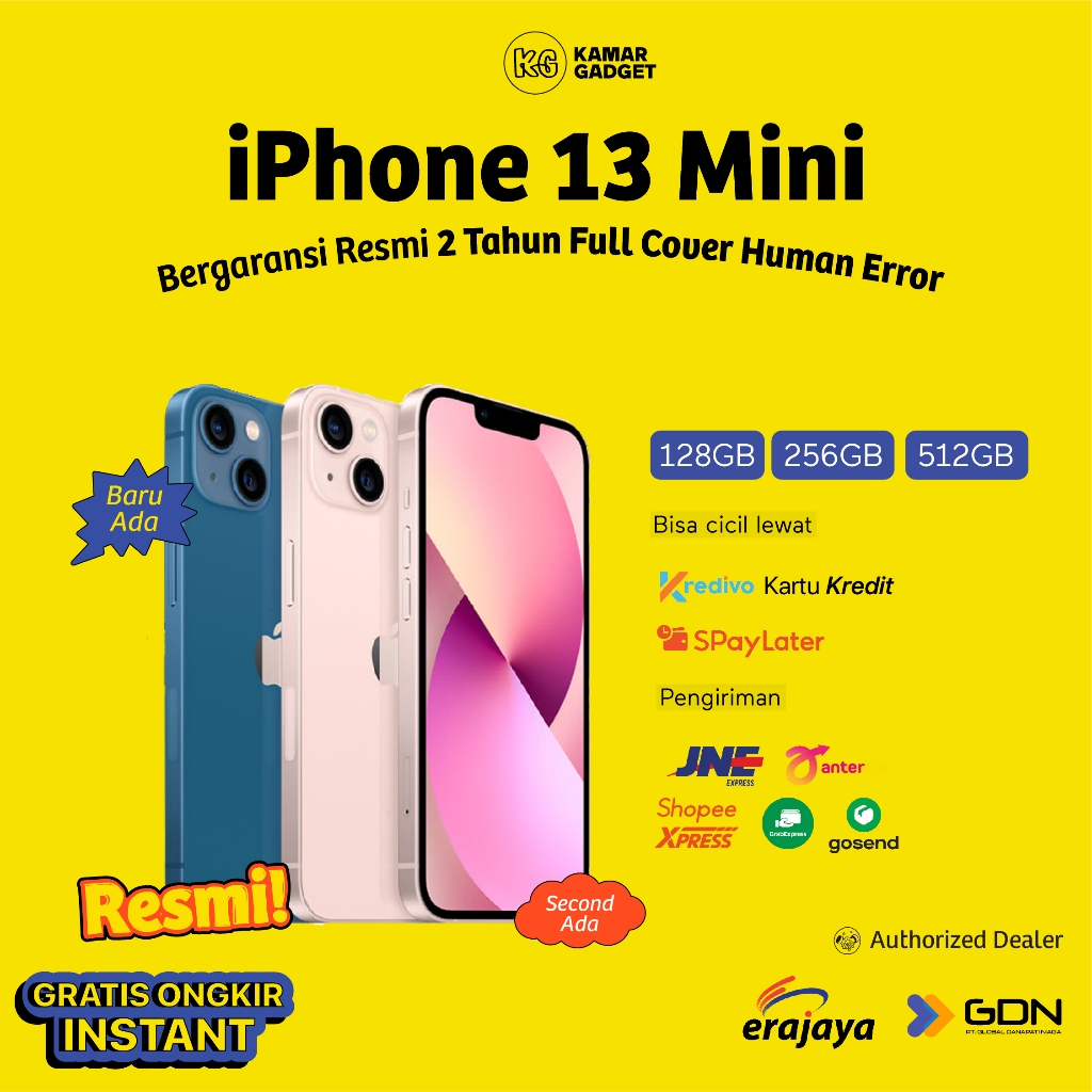 iPhone 13 Mini Second Seken iBox | New Baru Garansi Resmi 128GB 256GB 512GB Midnight Starlight Pink 