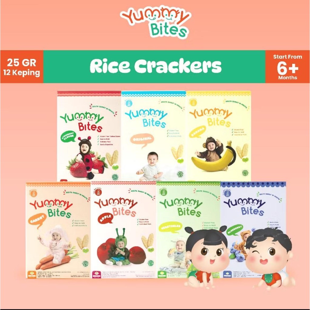 Rice Crackers Snack MPASI 6 bulan Yummy Bites