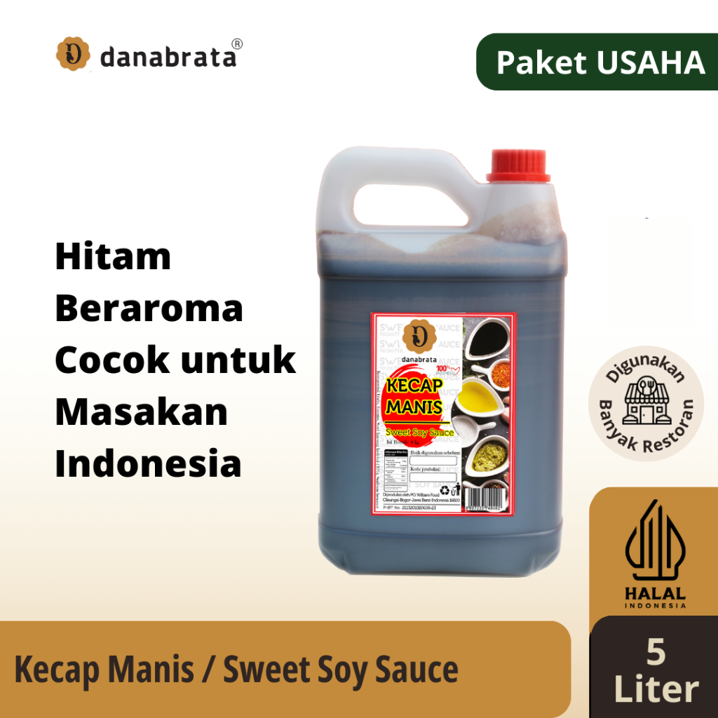 

Danabrata Kecap Manis 5 liter Bumbu Masak Halal / Sweet Soy Sauce