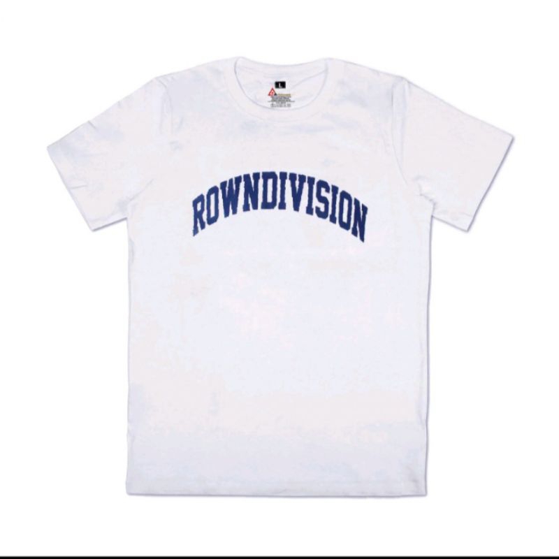 T-Shirt Pria Kaos Rown Division Putih - Rown Division Kaos Flampy White - Rowndvsn Kaos Pria By MEIP