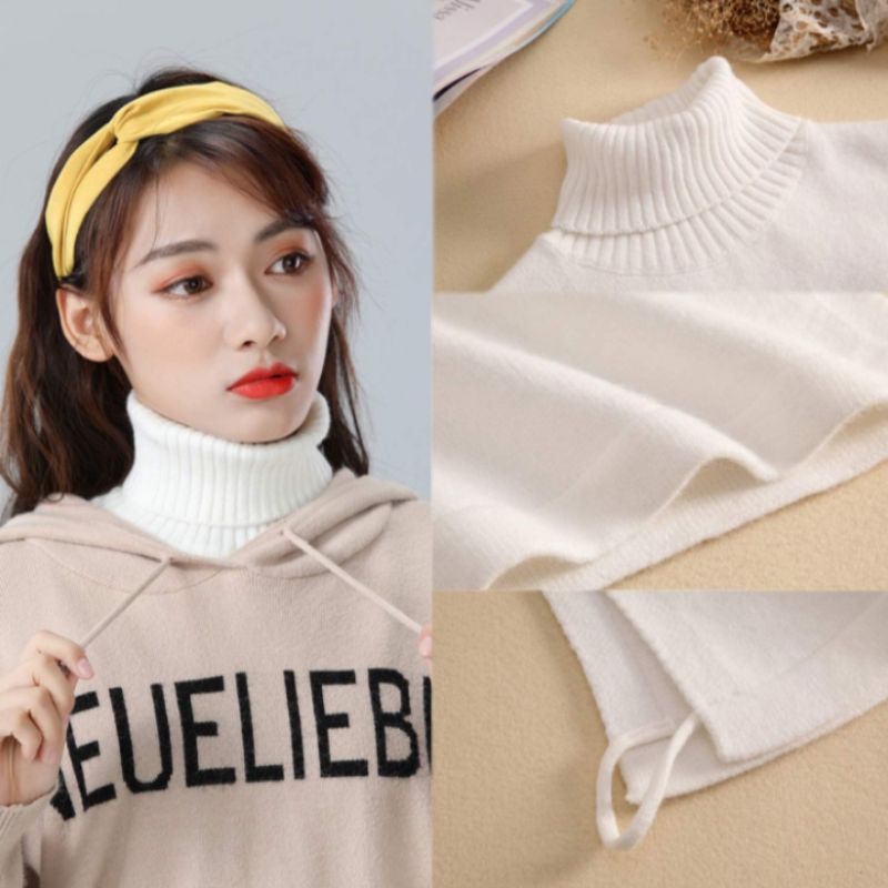 Manset Leher Inner Rajut Manset Leher Hijab Inner Leher Inner Turtleneck