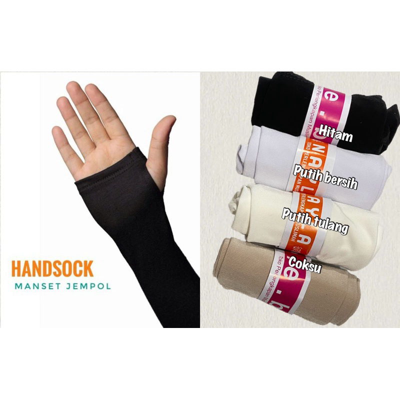 manset tangan jempol,hand sock,manset tangan umroh,