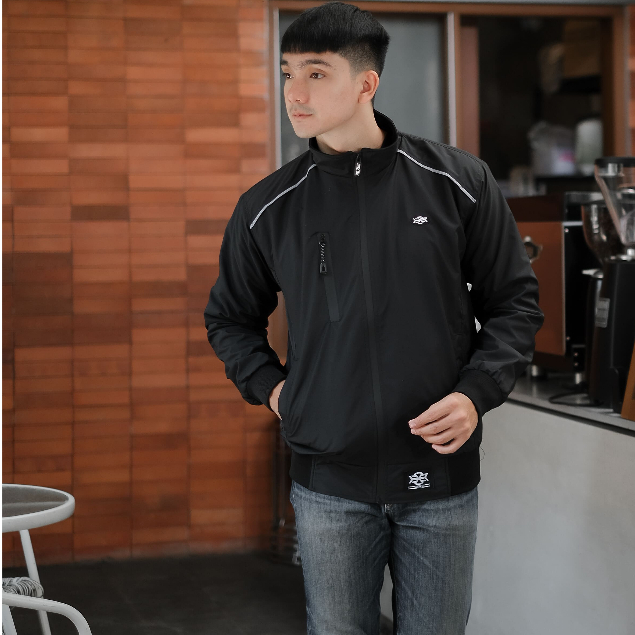 100% AMAN Jaket Pria Jaket Parasut Taslan Waterproof Premium Jaket Original Distro Hoxer Jaket