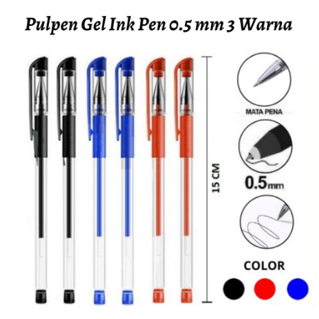 

Pulpen Cair Gel Ink/ Pena Cair / Alat Tulis Tinta Gel Bullet Tip pen 0.5mm Ringan Nyaman Digunakan