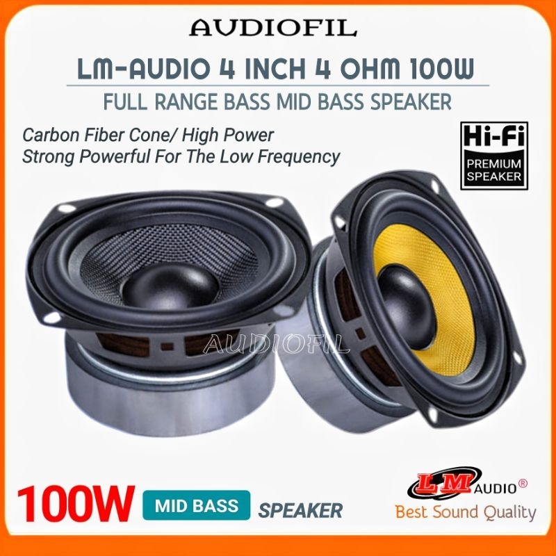 Speaker Full range Mid Bass 3 inch 4 Inch Hifi LM Audio Best Sound Quality