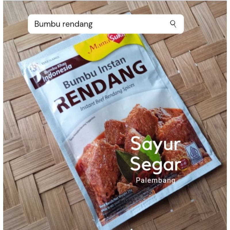 

Bumbu Rendang Mama Suka Sayur Segar Palembang