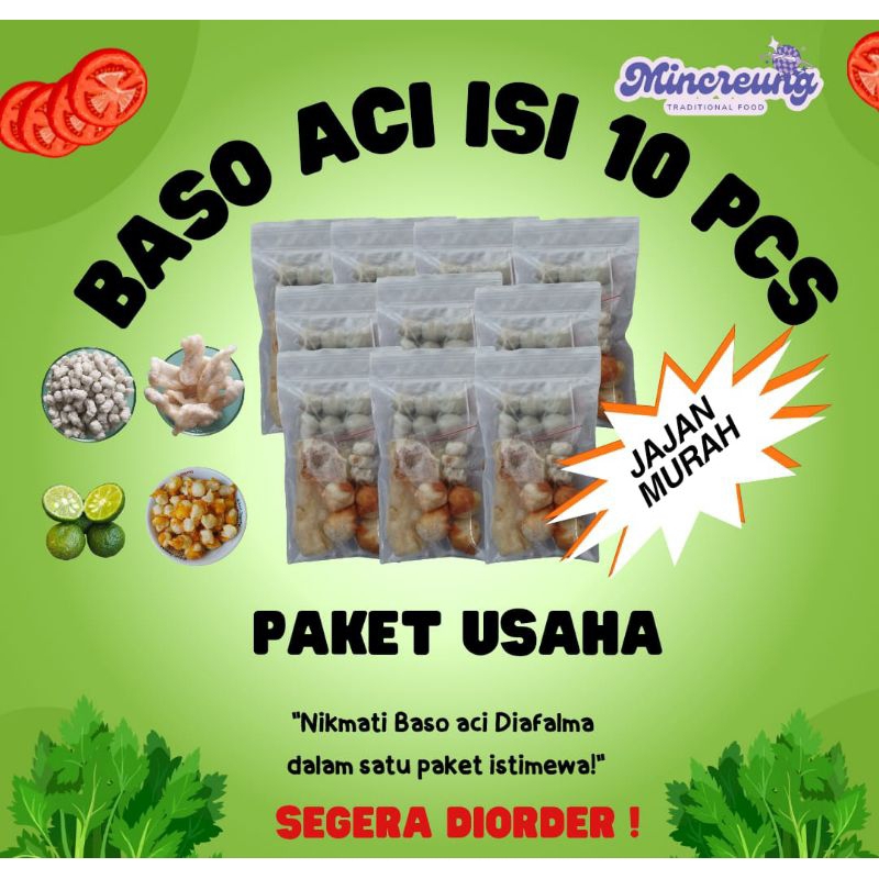 

Baso Aci komplit paket 10bks murah meriah