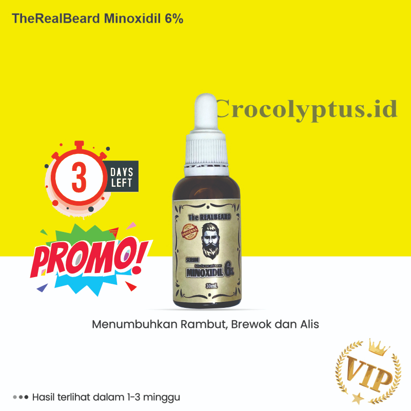 Therealbeard Minoxidil 6% (Nutrilabs Biotin 10.000mcg, Dermaroller, Ordera hair serum) Original