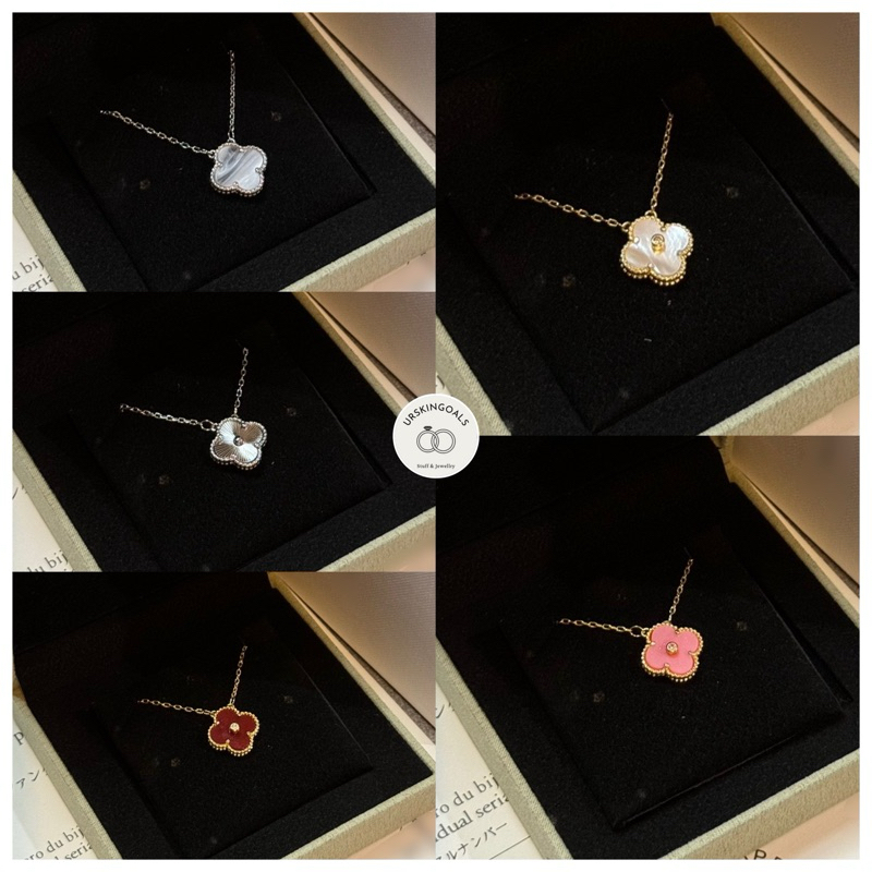 Sylviana723 ( ) Silver Edition - Necklace Van Clef & Arpels Vca 5 Vintage Alhambra Vc Clover Daun