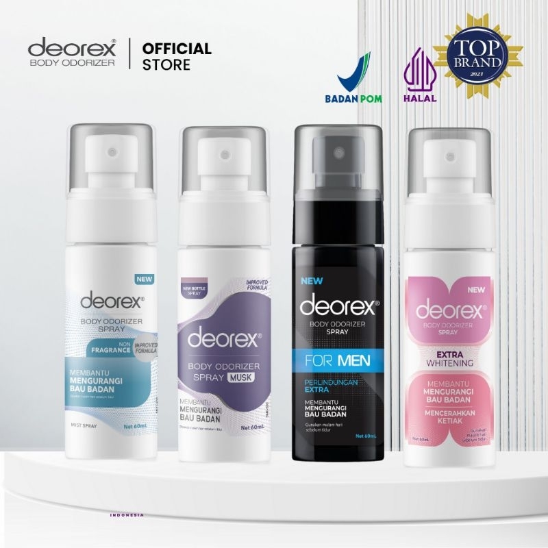 Deodoran Deorex antiPrespirant anti bau badan Deorex non fragrance/  Deorex Musk/ Deorex For Men/ De