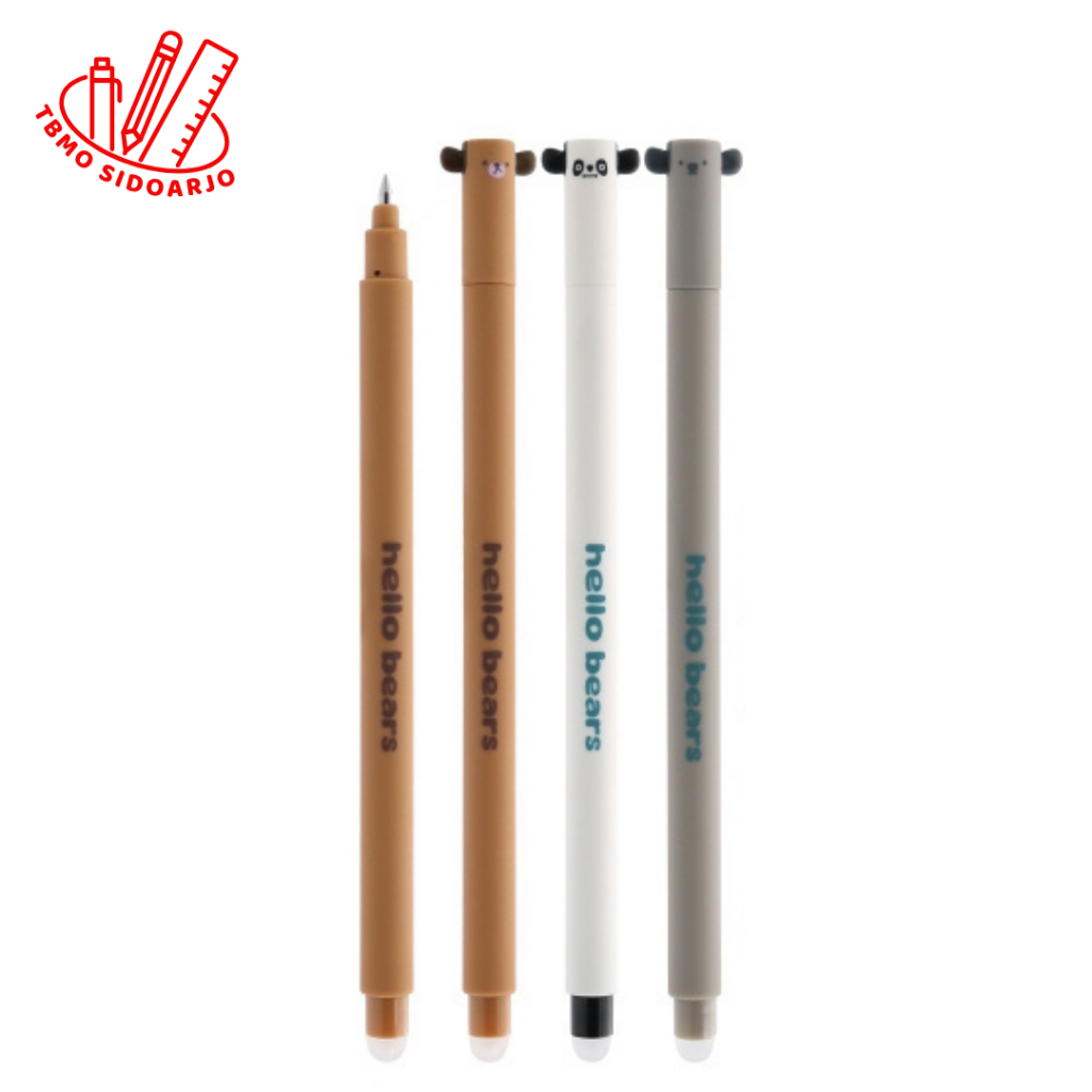 

TBMO M&G Hello Bear Cap 0.5mm Needle Tip Erasable Gel Pen AKPB4472