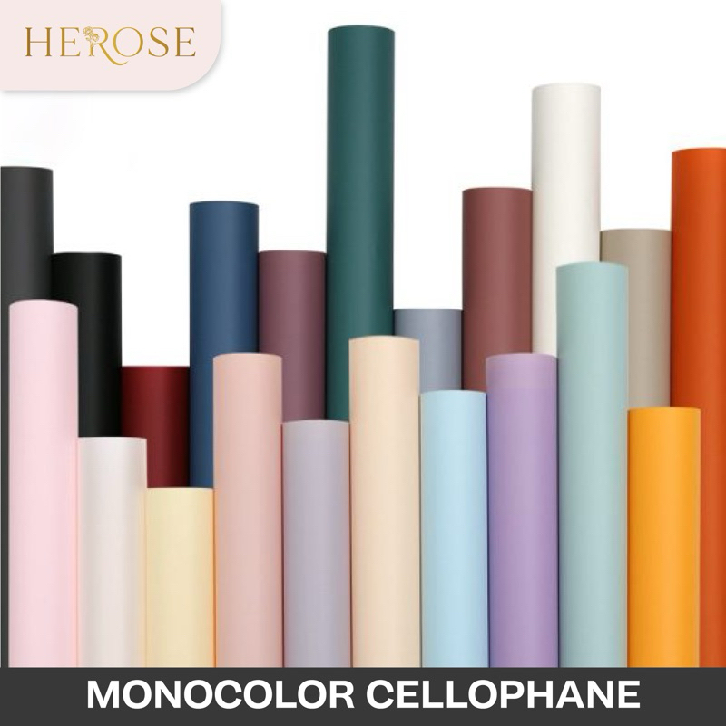 

(20 LEMBAR) Flower Wrapping Paper Kertas Buket Bunga Polos Plain Cellophane Monocolor Pack Termurah