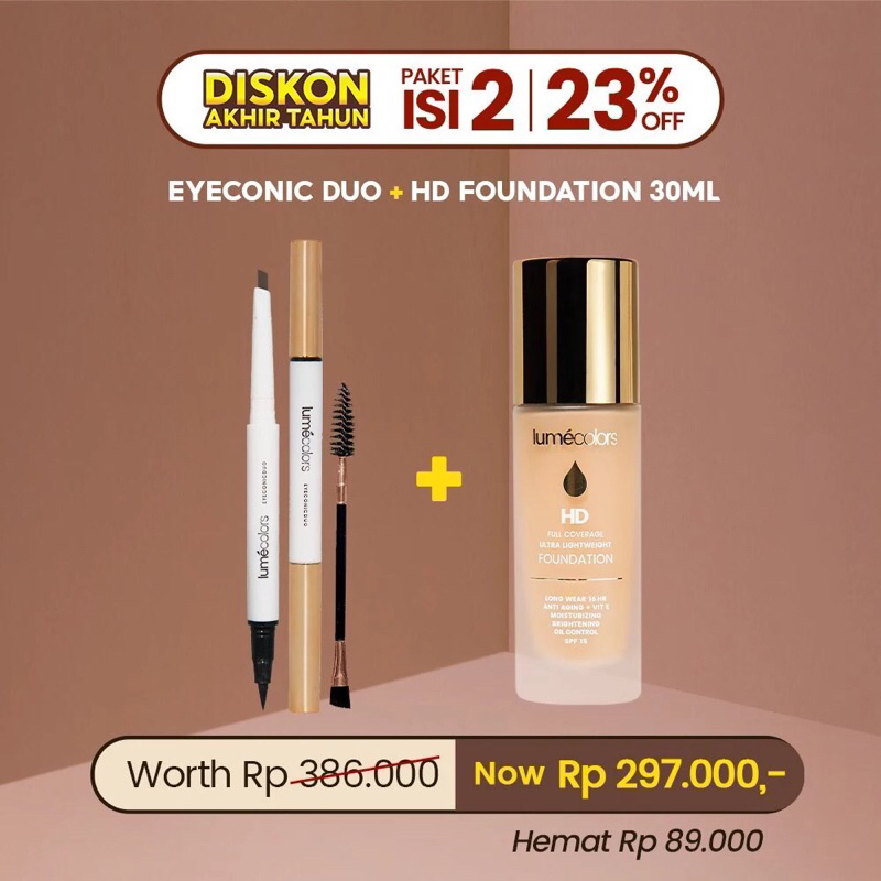 PAKET FOUNDATION EYECONIC LUMECOLORS