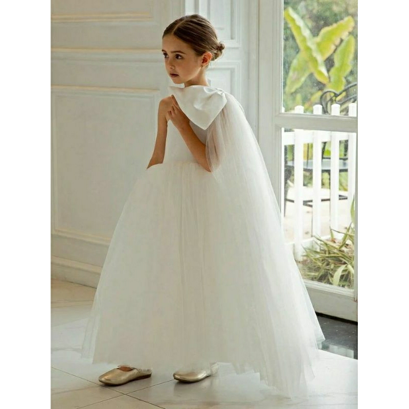 Gaun putih | Dress tule putih | Gaun anak lucu