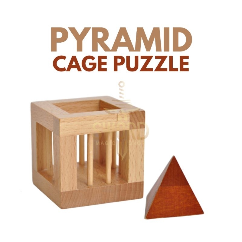 Pyramid Cage Puzzle - Triangle Puzzle - Wooden Puzzle - Puzzle Kayu - Segitiga Puzzle - Toko Sulap -