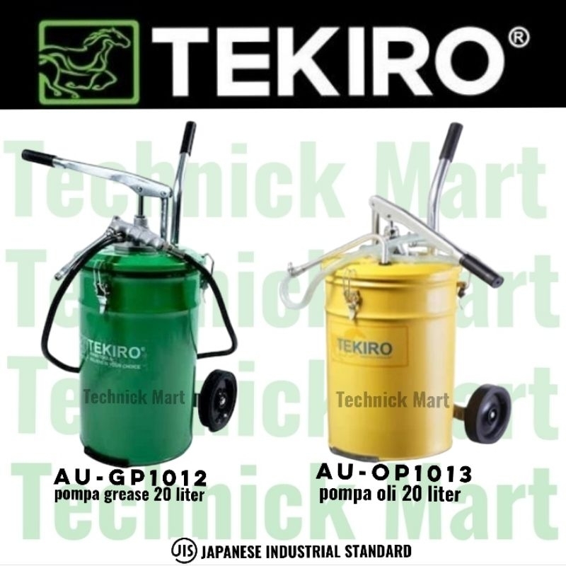 TEKIRO pompa oli 20 liter AU-OP1013 / pompa grease 20 liter AU-GP1012 pompa manual oli gemuk stempet