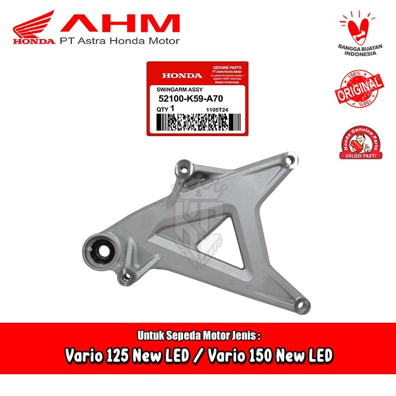 Swing Arm Assy Garpu Honda Vario 125 150 New LED 2018 2022 Original AHM 52100-K59-A70