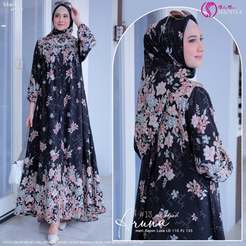 GAMIS ARUNA SET HIJAB 13 ORIGINAL BY SHOFIYA