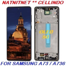 MEETOO> LCD TS PLUS FRAME OLED SAMSUNG A73 5G / A736 BLACK SUPER QUALITY
