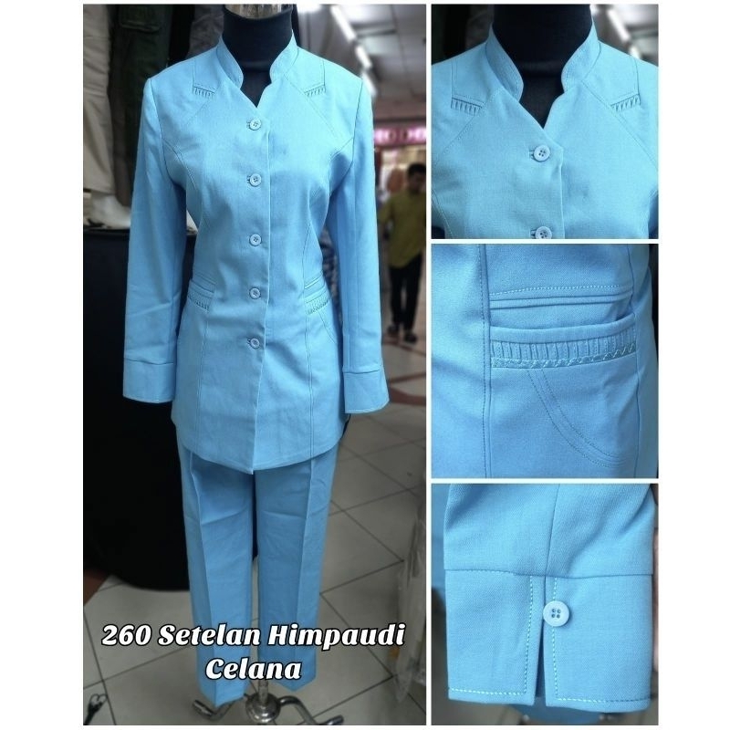 SERAGAM HIMPAUDI  / BLAZER GURU PAUD BIRU /BAJU DINAS GURU,TK, PEGAWAI KANTOR,KLINIK,RUMAH SAKIT