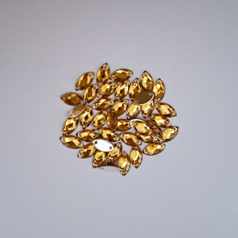 Payet kristal jahit diamond mata 6x12 Grade A Taiwan (40pcs)