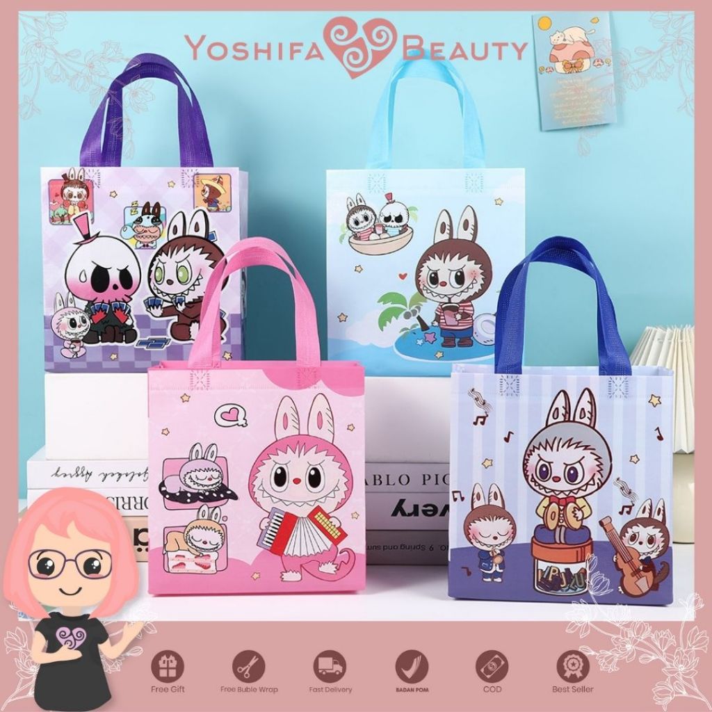 

Tas Goodie Bag Hampers Motif Karakter Lucu Labu bu 1 Buah