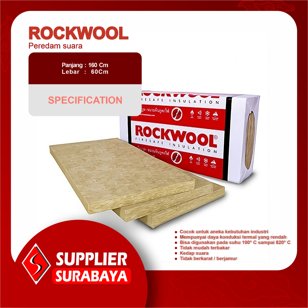 Rockwool Peredam Suara Ukuran 120x60cm | Busa Peredam Suara Hidroponik