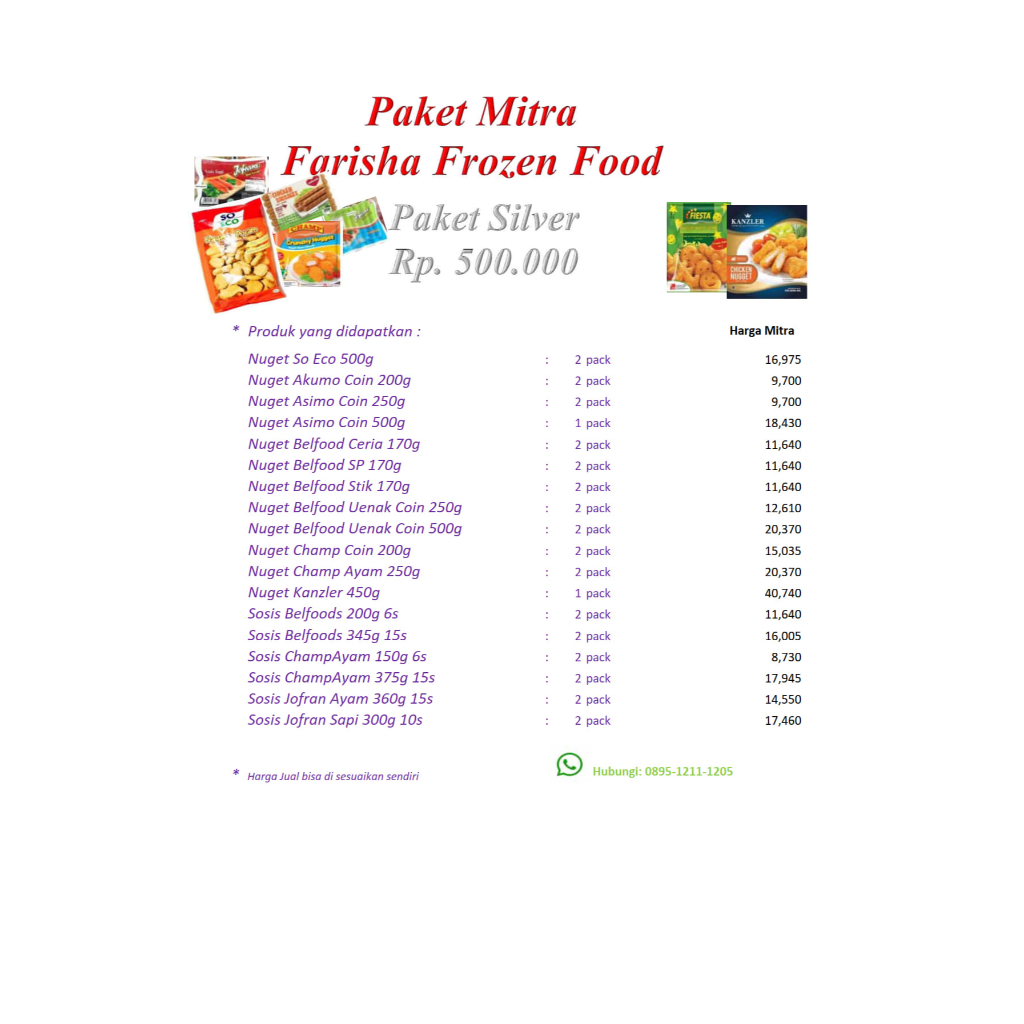 

Paket Frozen Food