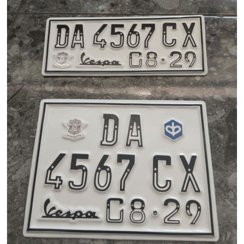 plat motor vespa