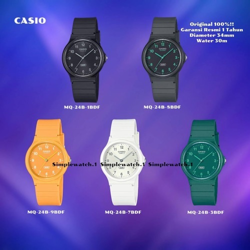 Original 100% Jam Tangan Unisex CASIO MQ-24B-1BDF MQ-24B-3BDF MQ-24B-7BDF MQ-24B-8BDF MQ-24B-9BDF MQ